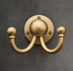 Vintage decorative <b>wall</b> hooks made of metal that offer a classic flair and strong support for heavy garments - Product Image 6