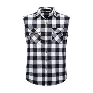 เสื้อเชิ้ตแขนกุดลายสก็อตผ้าแฟลนเนลทรงเข้ารูปสำหรับผู้ชายปี 2026 เสื้อเชิ้ตติดกระดุมแบบเว้าอก เสื้อกั๊กคาวบอยสไตล์วินเทจลำลองแบบตะวันตก เสื้อกล้าม - Product Image 2