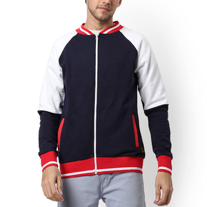 Wholesale OEM Custom Men's Navy White Red Color 2026 Windproof Plus Size Polyester/Nylon Casual Baseball Coat Men's Jackets - Product Image 1