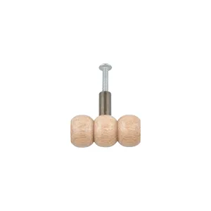 Pomo Redondo de Madera para Gabinete, Tirador de Cajón con Vetas Naturales, Manija para Muebles, Decoración del Hogar - Product Image 2