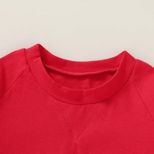 ชุดเสื้อผ้าเด็กแบบ unisex แขนยาว สีพื้น กางเกงขายาว ชุด 2 ชิ้น สำหรับฤดูหนาว ชุดเด็กวัยหัดเดิน ผ้าโพลีเอสเตอร์/ผ้าฝ้าย/ผ้าฟลีซ - Product Image 3