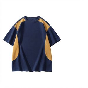 T-shirt Homme Oversize Col Rond Color Block Manches Raglan Tricoté Vert Violet Style Streetwear Décontracté - Product Image 5