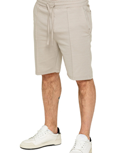 Pantalones Cortos Bermuda de Algodón Beige Sólido para Hombre de Alto Rendimiento con Cierre de Cordón y Bolsillos Laterales, Ropa Casual a Precio Económico - Product Image 2