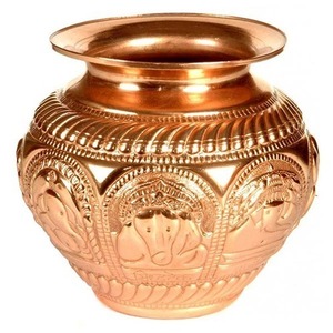 Copper Lota & Kalash Vacuum Flask for Puja Pooja Diwali Wedding <b>Mandir</b> Temple Festival | Hand-made Portable Gift Box - Product Image 2