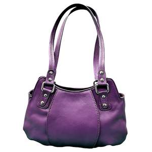 Bolso de Hombro de Cuero Genuino Morado de Lujo Wriza, Bolso de Mano de Diseñador para Mujer, Bolso de Moda al por Mayor con Cierre de Cremallera para Exportación - Product Image 1