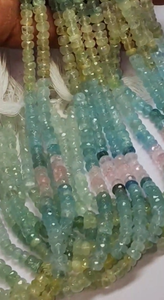 Perles facettées en aquamarine naturelle, perles de pierres précieuses en vrac pour la fabrication de bijoux, collier, bracelet, accessoires artisanaux - Product Image 5