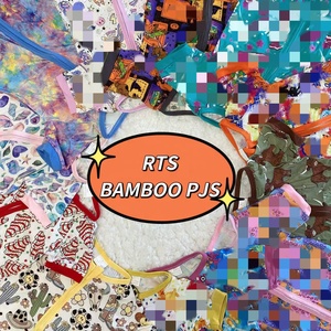 Vente en gros de pyjamas en bambou, assortiment de modèles variés, avec motifs de personnages aléatoires imprimés, en lot, en stock - Product Image 2