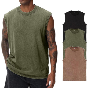 LETSEE Camisetas sin Mangas para Hombre, 100% Algodón, Camisetas Deportivas Transpirables para Gimnasio, Correr y Uso Casual - Product Image 1