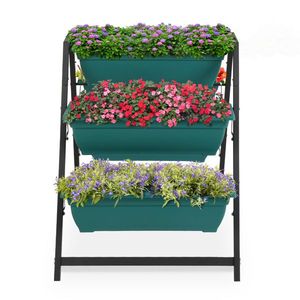 Tiered Planter Stand with 5 Boxes Vertical Raised Garden Bed for Herbs Flowers Vegetables-Flower Pots & Planters - Product Image 5
