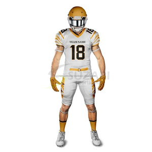 Vente en gros d'uniforme de football américain pour hommes de haute qualité conceptions personnalisées respirant grande taille avec manches courtes - Product Image 2