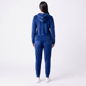 Women Fleece <b>Velour</b> Zipper Hooded <b>Tracksuit</b> Casual 100% Cotton Zip Up Elastic Waist Full Sleeve Winter Sweat <b>Tracksuit</b> Ladies - Product Image 6