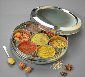 Kitchen Organizer Stainless Steel Spice <b>Box</b> Mirror Polished Lid Dust Resistant <b>Herb</b> & Spice Storage Organizer - Product Image 5