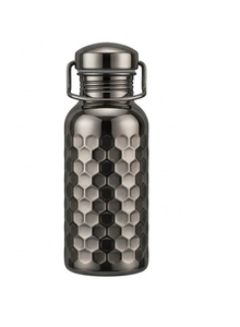 Botellas de cobre con diseño martillado y acabado negro mate con asa de transporte de acero inoxidable - Product Image 6