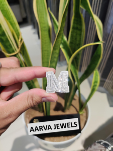 AARVA JEWELS Number Moissanite <b>Cocktail</b> <b>Ring</b> Pave Setting 925 Silver <b>Gold</b> Plated Unisex Engagement Wedding Party Jewelry - Product Image 3