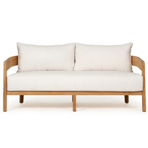 Modern Wooden Garden <b>Sofa</b> <b>Set</b> with Cushions Outdoor Furniture Minimalist Design Durable Teak Wood Coffee Table and Chair - Product Image 6