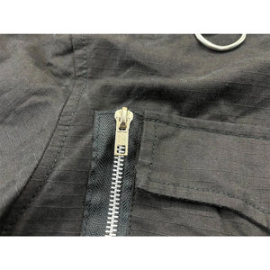 Wholesale <b>Men's</b> Gothic Punk Short Sleeve Shirt Heavy Cotton with D-Rings Metal Zippers Emo Streetwear Top - Product Image 3