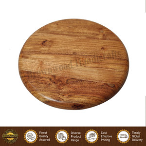 Assiettes en bois d'acacia de qualité supérieure, assiettes rondes en bois pour servir, plateau pour salade/fruits/aliments/biscuits, plateau d'apéritif, plateau de charcuterie - Product Image 6