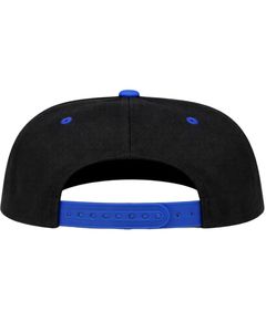Gorra Snapback de Visera Plana Negra y Azul Rey, Ajustable, de Mezcla de Algodón, Estilo Urbano, Unisex, Casual, de Moda, al por Mayor - Product Image 2