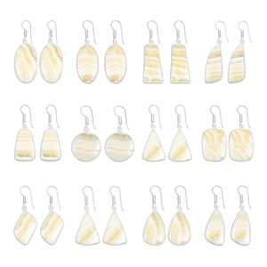 Boucles d'oreilles pendantes en argent plaqué avec pierre précieuse aragonite jaune, faites à la main, bijoux de fête, meilleur prix, cadeau idéal pour elle - Product Image 1