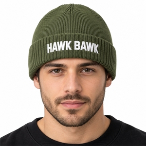 Gorro de Punto Acanalado Unisex, Cálido y Cómodo, Tejido de Punto Acanalado, Sensación Suave, Ajuste Elástico, para Clima Frío, Uso Diario, Estilo Clásico, Gorro Hecho a Medida - Product Image 1