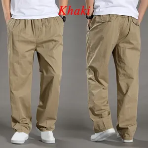 <b>Men</b> Casual Loose Fit Corduroy Cargo Pants Stretch Waist Straight Leg <b>Lightweight</b> Work <b>Trousers</b> with Pockets Streetwear Utility - Product Image 1