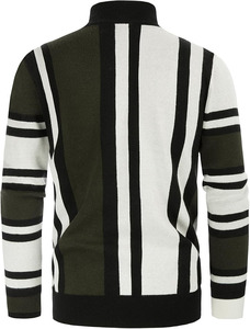 Pull en laine/acrylique respirant pour homme, à manches longues, coupe classique, noir, blanc, vert, pour l'hiver - Product Image 1