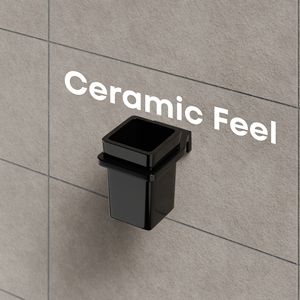 Porte-gobelet mural moderne en verre carré avec support pour salle de bain, organiseur de tasses en acier inoxydable pour hôtel - Product Image 3