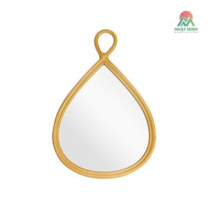 Cloud-shaped Teardrop Design Wooden Wall <b>Mirror</b> 10" X 14.75" Art Deco Home Decoration & Bedroom <b>Makeup</b> <b>Mirror</b> Eco-Friendly - Product Image 1