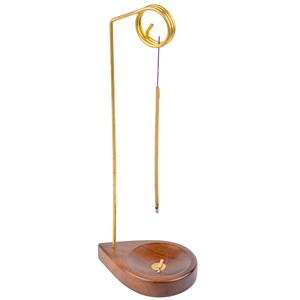 Quemador de Incienso Redondo Bohemio de Madera de Acacia Aqdus Saleem con Soporte de Latón - Ecológico y Duradero, Venta al Por Mayor - Product Image 3