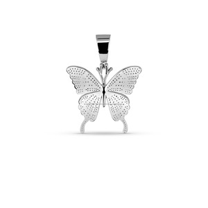 925 Sterling Silver Rhodium Plated Iced Out Moissanite Diamond Butterfly Pendant Charm Gift for <b>Girlfriend</b> Hip Hop Party Jewelry - Product Image 5