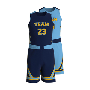 Uniforme de basket-ball réversible en polyester respirant, fabrication directe en usine OEM - Product Image 2