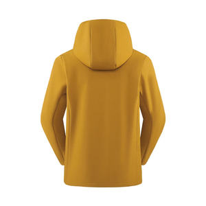 <b>Men's</b> Hooded Fleece <b>Jacket</b> Windproof Zipper Closure Solid Color Casual Autumn Wear Polyester Material Regular Fit - Product Image 3