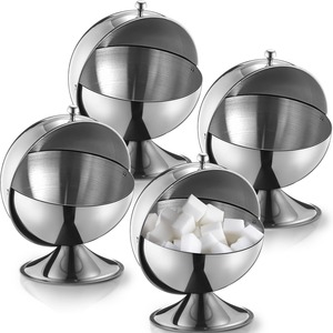 New Article Silver Plated Metal Creamer Pot And Sugar Bowl With Lid For Luxury Tableware And <b>Table</b> Use - Product Image 3