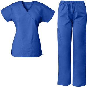 Women Medical <b>Scrub</b> <b>Set</b> Stylish Nurse Uniform with Belt Soft Hospital <b>Scrubs</b> for Nurses Doctors Healthcare Staff - Product Image 2