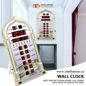 El reloj islámico Azan de la serie Titan con materiales de grado industrial Construcción resistente de fábrica y tiempos de oración digitales - Product Image 2