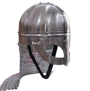 Casque Viking Fait Main avec Armure en Maille de Chaîne en Acier Doux, Casque de Guerrier pour Costume de Cosplay et Affichage Historique - Product Image 3