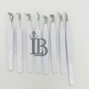 แหนบต่อขนตาสแตนเลสอย่างยั่งยืน ยอดนิยม สีขาว ปลายไฟเบอร์ แหนบต่อขนตามิงค์ - Product Image 5
