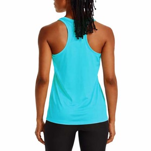 Débardeur uni pour femme, séchage rapide, style sportif, 100% polyester, bleu - Product Image 5