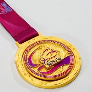 Medaglia Girevole Personalizzata con Logo, Medaglia Accademica <span class=keywords><strong>Matematica</strong></span> a Doppia Rotazione, Souvenir in Metallo, Medaglia Sportiva 3D Smaltata per Mezza Maratona - Product Image 3