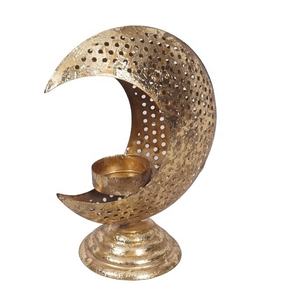 Vela individual dorada antigua vela festiva soporte de hierro para el hogar boda vacaciones decoración METAL & Soporte de vela de hierro - Product Image 1