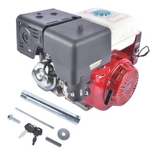 Motore a Benzina Monocilindrico 13HP 389cc 4 Tempi Avviamento Elettrico Albero Orizzontale OHV 3600RPM Euro 5 per Go Kart e Motore Marino Rosso - Product Image 3