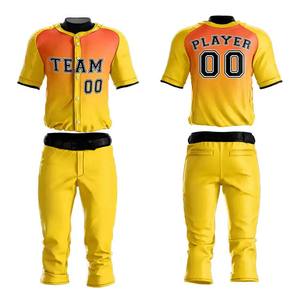 Vente en gros d'usine, uniformes de baseball pour hommes adultes, logo personnalisé, respirant, shorts grande taille, impression personnalisée, maillot de baseball OEM - Product Image 2