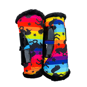 ชุดยูนิคอร์นแผ่นรอง Matchy,ชุดแผ่นอานระเหิด Schabracke พร้อมสายโพลีเอสเตอร์สีดำซับในไม้ไผ่ - Product Image 4