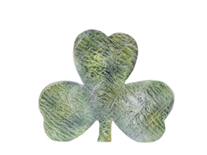 Sculpture artisanale en tôle de fer, trèfle texturé vert, art métallique, décoration irlandaise porte-bonheur pour la maison, le jardin ou le mur - Product Image 2