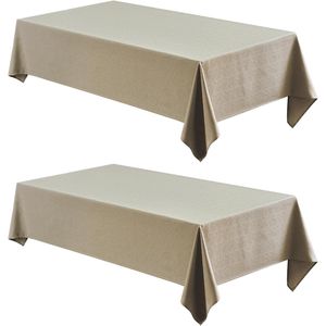 Set di 2 Tovaglie Rettangolari 52x70 Pollici, Resistenti all'Acqua, Antimacchia, in Tessuto Lino Texturizzato, Lavabili, Decorative - Product Image 1