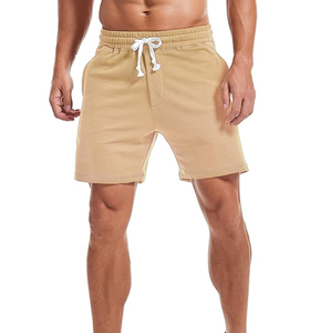 Shorts pour hommes gris en nylon/acrylique, style urbain, couleur unie, décontracté, taille élastique, respirant, taille mi-haute, tissu tissé, écologique - Product Image 6