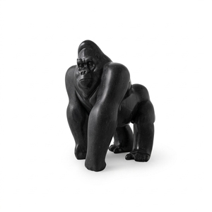 Figura de Gorila Tallada en Piedra de Ónix Negro Jet, Tamaño Personalizado, Hecha a Mano, Souvenir de Alta Calidad Disponible en Pakistán - Product Image 1
