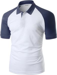 Polo raglán informal para hombre, bordado 100% algodón, manga larga, función antiarrugas disponible, talla XL, patrones de impresión sólidos - Product Image 3