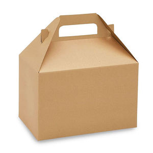 Custom Premium Gable <b>Gift</b> <b>Box</b> with Handle, Corrugated Cardboard, Logo Embossing & UV Coating - Product Image 4
