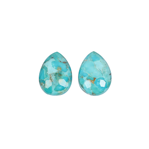 Turquesa Natural Doble, Corte Pera, Gema de 18x13 mm, 10.0 Quilates, para Joyería - Product Image 1